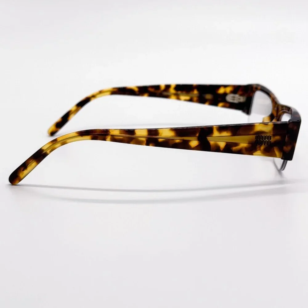 NEW MIU MIU EYEGLASSES MUB07S 14L08N HAVANA WOMEN MU B07S SMU B07
